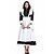 cheap Dance Costumes-French Maid Costume Cosplay Career Performance Cosplay Costumes Theme Party Split Joint Polyester