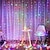 זול חוט נורות לד-אורות לקישוט חתונה לחג המולד 3 mx 2 m 240 נוריות לבן חם לבן צבעוני אור חדר שינה בית מקורה חיצוני וילון מחרוזת אור