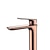 ieftine Clasic-Baterie pentru chiuveta de baie din alamă auriu roz, înalt, robinete pentru chiuvetă cu un singur mâner cu furtun rece și fierbinte