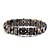abordables Bracelets-Bracelet de perles Homme Tressé Oeil de tigre Résine Foi Mode Bracelet Bijoux Noir Café Forme Géométrique pour Plein Air Quotidien