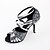 cheap Latin Shoes-Women&#039;s Latin Shoes Heel Slim High Heel PU Black / Silver / Gold / Performance / Leather / Practice