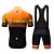 abordables Ensembles de vêtements pour hommes-Homme Manches Courtes Maillot et Cuissard Avec Bretelles Velo Cyclisme Polyester Noir Blanche Jaune Rayure Vélo Ensembles de Sport Respirable Séchage rapide Evacuation de l&#039;humidité Des sports Rayure