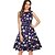 levne Historické a vintage kostýmy-Vintage Inspired Vacation Dress Dress Prom Dress Women&#039;s Spandex Costume Yellow / Blue / Blue / White Vintage Cosplay Sleeveless Knee Length