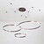 voordelige Cirkelontwerp-1-lichts led 60w cirkel design kroonluchter / led moderne hanglampen voor woonkamer koffiebar winkelkamer alleen dimbaar met afstandsbediening