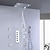 Χαμηλού Κόστους Βρύσες Ντουζιέρας-Βρύση Ντουζιέρας Σειρά - Ντουζιέρα Βροχή Σύγχρονο Χρώμιο / Βαμμένα τελειώματα Επιτοίχιες Κεραμική Βαλβίδα Bath Shower Mixer Taps / Ορείχαλκος