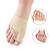 cheap Bunion Corrector-1Pair Toe Separator Hallux Valgus Bunion Corrector Orthotics Feet Bone Thumb Adjuster Correction Pedicure Sock Straightener