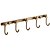 cheap Robe Hooks-Bathroom Accessories Wall Coat Hook Rack with 5 Robe Hooks Brass Rustproof Wall Mount 1pc