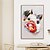 olcso Állatos festmények-Hang festett olajfestmény Kézzel festett - Állatok Pop-művészet Modern Anélkül, belső keret