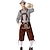 preiswerte Oktoberfest-Outfits-Karneval Kostüm Bluse / Hemd Partykostüm Lederhosen Bayerisch Wiesn Traditioneller Stil Wiesn Herren Stoff im traditionellen Stil Bluse Hosen
