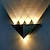 billige udendørs væglamper-5-lys 23,5 cm led udendørs væglamper trekantdesign aluminium væglampe moderne minimalistisk stil havetrappelamper ip65 generisk 1 w