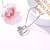 cheap Necklaces-Women&#039;s Pendant Necklace Necklace Classic Heart Flower Colorful Fashion Cute Sweet Zircon Chrome Silver 51 cm Necklace Jewelry 1pc For Daily