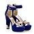 cheap Women&#039;s Sandals-Women&#039;s Sandals Daily Solid Colored Block Heel Sandals Summer Rhinestone Block Heel Peep Toe Sexy Walking PU Ankle Strap Black Red Blue