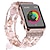 billige Apple Watch urremme-1 pcs Smartwatch bånd til Apple  iWatch Series 8 7 6 5 4 3 2 1 SE Apple Watch Keramik Smartwatch Rem Bling diamant Smykke armbånd Udskiftning Armbånd