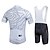 abordables Conjuntos de ropa para hombre-Fastcute Hombre Unisexo Maillot de ciclismo con culotte corto con tirantes Manga Corta MTB Bicicleta Montaña Ciclismo Carretera Blanco Verde Morado Talla Grande Bicicleta Petos de deporte / Culotte