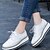 cheap Women&#039;s Sneakers-Women&#039;s Sneakers Flat Heel Round Toe Cowhide Summer Black / Almond / White