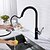 cheap Pullout Spray-Kitchen faucet - Single Handle One Hole Stainless Steel / Painted Finishes / Brushed Steel Pull-out / ­Pull-down / Tall / ­High Arc Centerset Contemporary Kitchen Taps