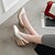 Χαμηλού Κόστους Women&#039;s Heels-Women&#039;s Heels Spring &amp;  Fall / Spring &amp; Summer Wedge Heel Pointed Toe Casual Minimalism Daily Office &amp; Career Buckle PU White / Black / Beige