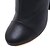 cheap Women&#039;s Boots-Women&#039;s Boots Knee High Boots Daily Party &amp; Evening Geometric Solid Colored Chunky Heel Pointed Toe Classic Minimalism Faux Leather Zipper Black Gold