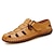 cheap Men&#039;s Sandals-Men&#039;s Sandals Casual Roman Shoes Comfort Breathable Braided Walking Shoes Leather Summer Shoes