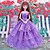 cheap Dolls Accessories-Doll Dress For Barbiedoll Solid Color Satin / Tulle Lace Satin Dress For Girl&#039;s Doll Toy