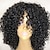 olcso Csúcsminőségű parókák-Szintetikus parókák Afro göndör Réteges frizura Paróka Közepes hossz Fekete Szintetikus haj 38~42 hüvelyk Női szintetikus Fekete