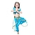 cheap Movie &amp; TV Theme Costumes-Princess Jasmine Dress Cosplay Costume Flower Girl Dress Girls&#039; Movie Cosplay A-Line Slip Green LightBlue Top Pants Christmas Carnival Children&#039;s Day World Book Day Costumes