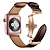 baratos Pulseiras de Apple Watch-Pulseiras de Relógio para Apple Watch 38mm 40mm 41mm 42mm 44mm 45mm 49mm iwatch Series Ultra 8 7 6 SE 5 4 3 2 1 Couro Legitimo Substituição Alça fivela borboleta Fecho de Metal Luxo Pulseira