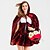 cheap Men&#039;s &amp; Women&#039;s Halloween Costumes-Fairytale Little Red Riding Hood Dress Cosplay Costume Cloak Party Costume Adults&#039; Women&#039;s Vacation Dress Christmas Halloween Carnival Festival / Holiday Polyester White+Red / Red+Black / Red Women&#039;s