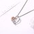 cheap Necklaces-Women&#039;s Pendant Necklace Necklace Classic Heart Flower Colorful Fashion Cute Sweet Zircon Chrome Silver 51 cm Necklace Jewelry 1pc For Daily