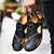 cheap Men&#039;s Handmade Shoes-Men&#039;s Clogs &amp; Mules Comfort Shoes Slingback Sandals Daily Upstream Shoes PU Black Brown Yellow Summer