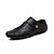cheap Men&#039;s Slip-ons &amp; Loafers-Men&#039;s Loafers &amp; Slip-Ons Comfort Shoes Casual British Daily Office &amp; Career Cowhide Breathable Non-slipping Wear Proof Black Brown Fall Winter Spring