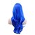billige Kostumeparykker-syntetisk paryk krop bølge lagdelt klipning asymmetrisk paryk lang sø blå syntetisk hår 24 tommer kvinders moderigtigt design kvinder blå