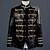 cheap Historical &amp; Vintage Costumes-Prince Aristocrat Vintage Medieval Coat Masquerade Outerwear Men&#039;s Sequin Sequins Costume White / Black / Red Vintage Cosplay Long Sleeve Party Halloween Queen&#039;s Platinum Jubilee 2022