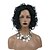 cheap Synthetic Trendy Wigs-Synthetic Wig Curly Middle Part Wig Medium Length Jet Black Synthetic Hair 14 inch Women&#039;s Synthetic Black