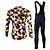 cheap Men&#039;s Clothing Sets-Fastcute Men&#039;s Long Sleeve Cycling Jersey with Bib Tights Winter Purple Yellow Blue Argyle Funny Bike Clothing Suit Mountain Bike MTB Road Bike Cycling Thermal Warm Windproof Back Pocket Sports