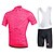 preiswerte Herrenbekleidungs-Sets-Fastcute Herren Unisex Radtrikot mit Radhose kurz Trägern fahrradbekleidung Kurzarm MTB Mountain Rennrad Weiß Grün Purpur Übergröße Fahhrad Trägerhose Trikot Trägerhose / Lange Radhose Mit Trägern