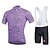 preiswerte Herrenbekleidungs-Sets-Fastcute Herren Unisex Radtrikot mit Radhose kurz Trägern fahrradbekleidung Kurzarm MTB Mountain Rennrad Weiß Grün Purpur Übergröße Fahhrad Trägerhose Trikot Trägerhose / Lange Radhose Mit Trägern