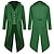 cheap Historical &amp; Vintage Costumes-Plague Doctor Gothic Vintage Punk &amp; Gothic Medieval Steampunk Tuxedo Tailcoat Frock Coat Men&#039;s Costume Red black / Green / White Vintage Cosplay Long Sleeve