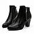 billige レディースブーツ-Women&#039;s Boots Block Heel Boots Daily Solid Colored Booties Ankle Boots Chunky Heel Pointed Toe Classic PU Zipper Black Brown
