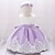 cheap Dresses-Baby Girls&#039; Dress Sweet Party Blue Purple Pink Color Block Embroidered Lace Trims Bow Sleeveless Knee-length / Summer