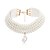 abordables Colliers-Collier Pendentif Collier Collier Multirang Femme Perle Imitation Perle Elégant Mode Tendance Mariée Blanche Perle Ovale 32 cm Colliers Tendance Bijoux 1 pc pour Mariage Cadeau Quotidien Vacances