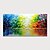 cheap Abstract Paintings-Oil Painting Hand Painted Horizontal Abstract Landscape Modern Stretched Canvas