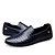זול נעלי בד ומוקסינים לגברים-בגדי ריקוד גברים נעליים ללא שרוכים מוקסין יומי עור שחור כחול חום קיץ