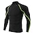 cheap Men&#039;s Cycling Clothing-Arsuxeo Men&#039;s Compression Shirt Running Shirt Stripe-Trim Reflective Strip Long Sleeve Base Layer Athletic Winter Polyester Breathable Moisture Wicking Soft Running Active Training Jogging Sportswear