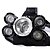 abordables Lampes d&#039;extérieur-l-20 Lampes Frontales Phare Avant de Moto 800 lm LED LED 5 Émetteurs 5 Mode d&#039;Eclairage Professionnel Camping / Randonnée / Spéléologie Usage quotidien Police / Militaire Blanc Couleur de source Noir