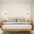 abordables Apliques de pared empotrados-2 uds., luces de pared de 25cm, lámpara de pared con diseño de arco contemporáneo led, se aplica a la sala de estar/dormitorio 110-120/220-240v 60w