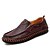 cheap Men&#039;s Slip-ons &amp; Loafers-Men&#039;s Moccasin Summer Business / Casual Daily Office &amp; Career Loafers &amp; Slip-Ons Cowhide Breathable Non-slipping Wear Proof Dark Brown / Black / Burgundy