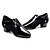 baratos Sapatos de Jazz-Homens Sapatos de Dança Sapatos de Jazz Oxford Têni Salto Grosso Preto Com Cadarço / Espetáculo / Ensaio / Prática