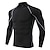 cheap Running Tops-Men&#039;s Compression Shirt Running Base Layer Long Sleeve High Neck Top Athletic Winter Breathable Moisture Wicking Soft Running Active Training Jogging Sportswear Solid Colored White Black Gray
