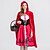 cheap Men&#039;s &amp; Women&#039;s Halloween Costumes-Fairytale Little Red Riding Hood Dress Cosplay Costume Cloak Party Costume Adults&#039; Women&#039;s Vacation Dress Christmas Halloween Carnival Festival / Holiday Polyester White+Red / Red+Black / Red Women&#039;s